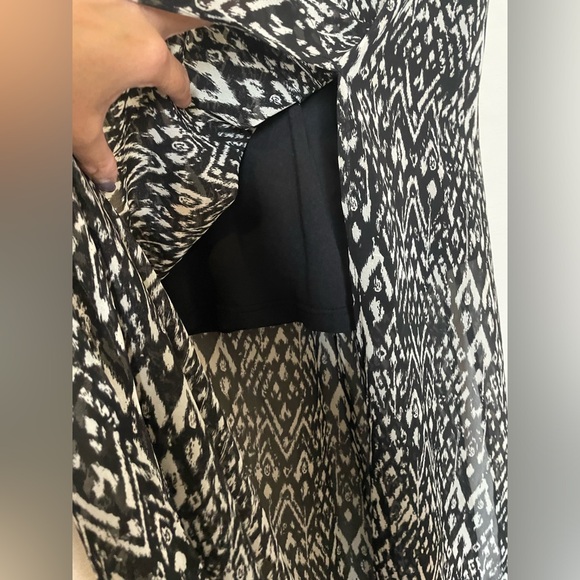 Women’s Tribal Print Chiffon Maxi Slit Skirt Size 8 - Picture 6 of 12